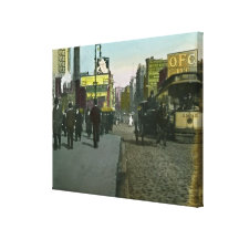 Vintage New York City 1900 Trolley Stretched Canvas Prints