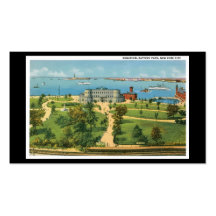 Vintage New York City, Aquarium, Battery Park Business Card Templates