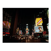 Vintage New York City Times square Theatre Signs Post Card