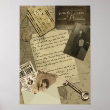Vintage New York Scrapbook Print