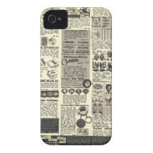 vintage newspaper iPhone 4 covers