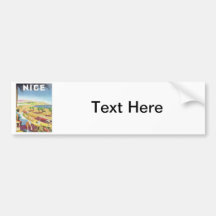 Vintage Nice France Bumper Sticker