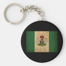 Vintage Nigeria Flag Key Chain