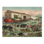 Vintage Noahs Ark Animals Illustration 1882 Postcards