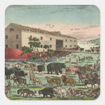 Vintage Noahs Ark Animals Illustration 1882 Sticker