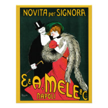 Vintage Novita per Signora Italian Fashion Couple Personalized Announcement