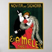 Vintage Novita per Signora Italian Fashion Couple Poster