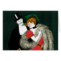 Vintage Novita per Signora Italian Fashion Poster Greeting Card
