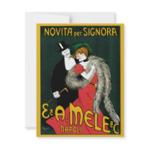 Vintage Novita per Signora Italian Fashion Poster Custom Invitations