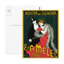 Vintage Novita per Signora Italian Fashion Poster Post Card