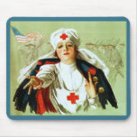 Vintage Nurse Poster ~ World War 1 mousepads