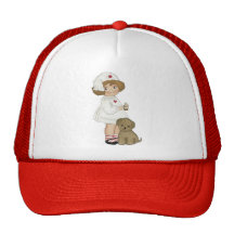 Vintage Nurse With Puppy T-shirts and Gifts Trucker Hats