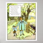 Vintage Nursery Print- Bah Bah Black Sheep