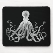 Vintage Octopus Mouse Pad