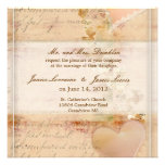 Vintage, old fashioned wedding invitation