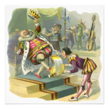 Vintage Old King Cole Nursery Rhyme Fairy Tale Announcement
