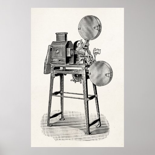 Vintage Old Movie Camera Cinematography Equipment Posters