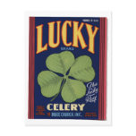 Vintage Old Retro Crate Product Goods Label Celery