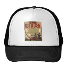 Vintage Old Retro Crate Product Goods Label Veggie Mesh Hat