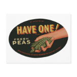 Vintage Old Retro Crate Product Goods Labels Peas