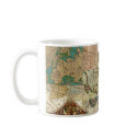 Vintage Old World Antique style maps on mug