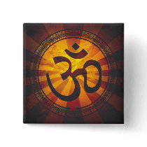 Vintage Om Symbol Print Pin