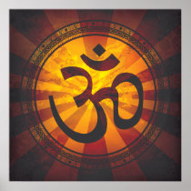 Vintage Om Symbol Print