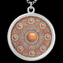 vintage orange necklaces