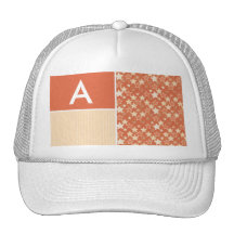 Vintage Orange Retro Star Pattern Hats