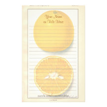 Vintage Oranges Stationery
