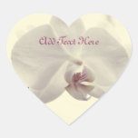 Vintage Orchid heart-shaped stickers