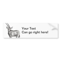 Vintage Oryx Bumper Sticker