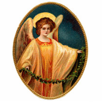 Vintage Oval Angel Christmas ornament Acrylic Cut Outs