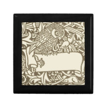 Vintage owl Art Nouveau bird Design Jewelry Boxes