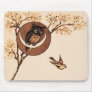 Vintage Owl in Moon Mouse Pads