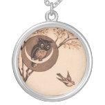 Vintage Owl in Moon Necklaces