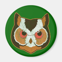 Vintage Owl Refrigerator Magnets