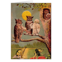 Vintage Owls Cards