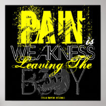 Vintage PAIN IS WEAKNESS Workout / Soldier POSTER