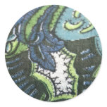 Vintage Paisley Design Fabric Stickers