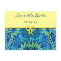 Vintage Paisley Save The Date postcards