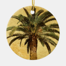 Vintage Palm Tree - Tropical Customised Template Christmas Ornament