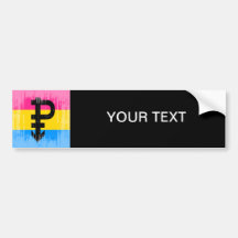 Vintage Pansexual Flag Bumper Stickers