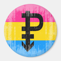 Vintage Pansexual Flag Fridge Magnets