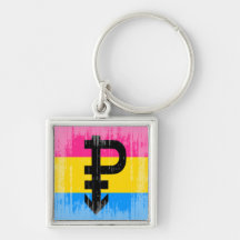 Vintage Pansexual Flag Key Chain