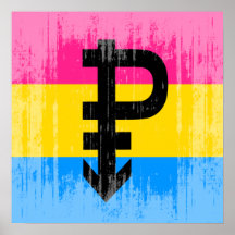 Vintage Pansexual Flag Poster