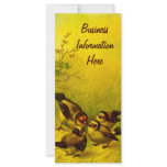 Vintage Panted Sparrows 2012 Calendar Bookmark Rack Cards