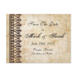 Vintage Parchment Collection Save The Date Post Card