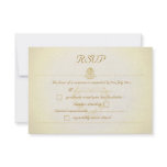 Vintage Parchment Paper Style RSVP Response Cards Personalized Invite