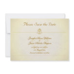 Vintage Parchment Paper Style Save the Date invitations